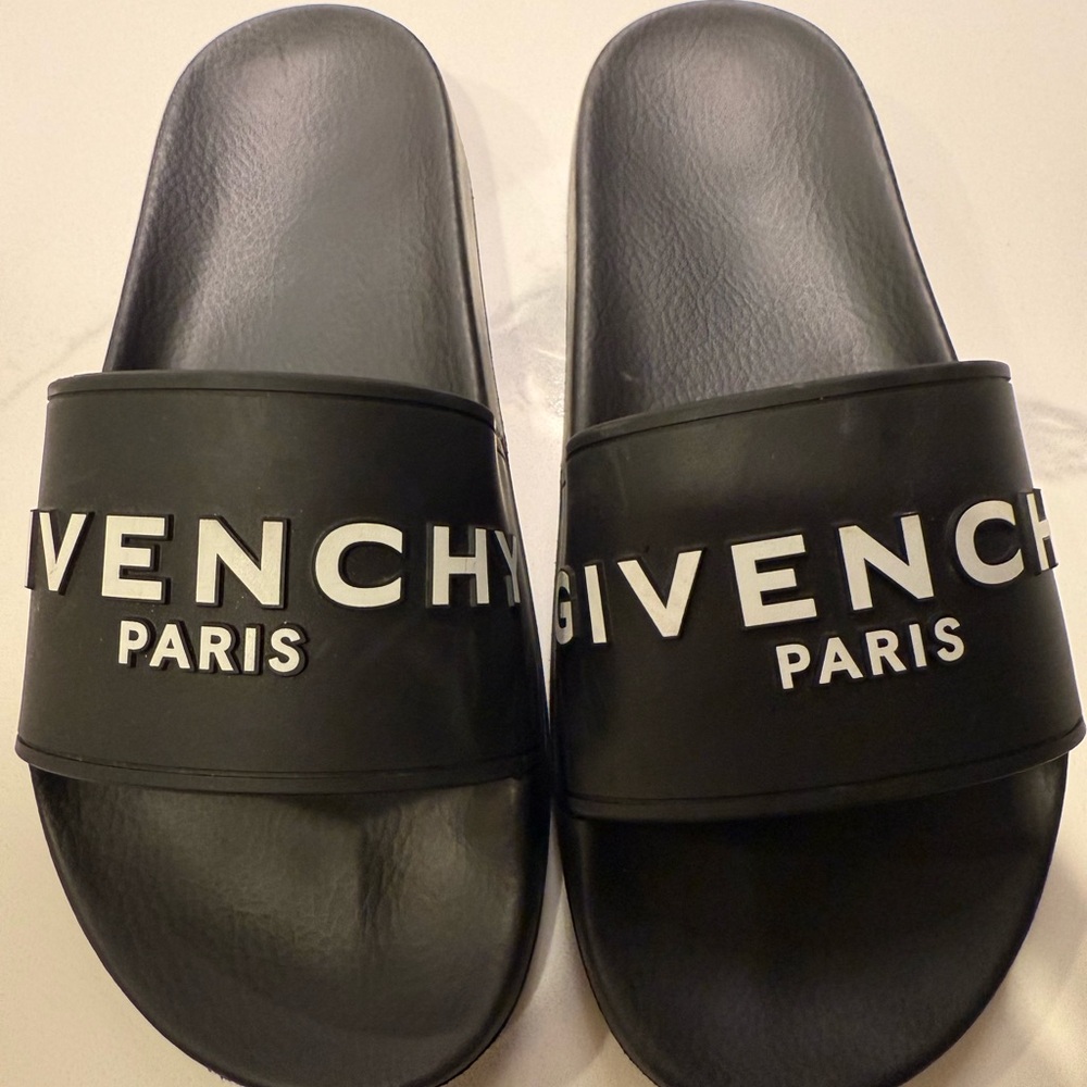 Givenchy Black Paris Slide Sandals